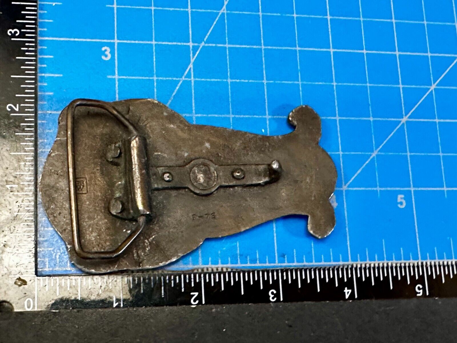Antique Art Nouveau Ornate Floral Theme Vintage Bergamot Belt Buckle BBW  F-72