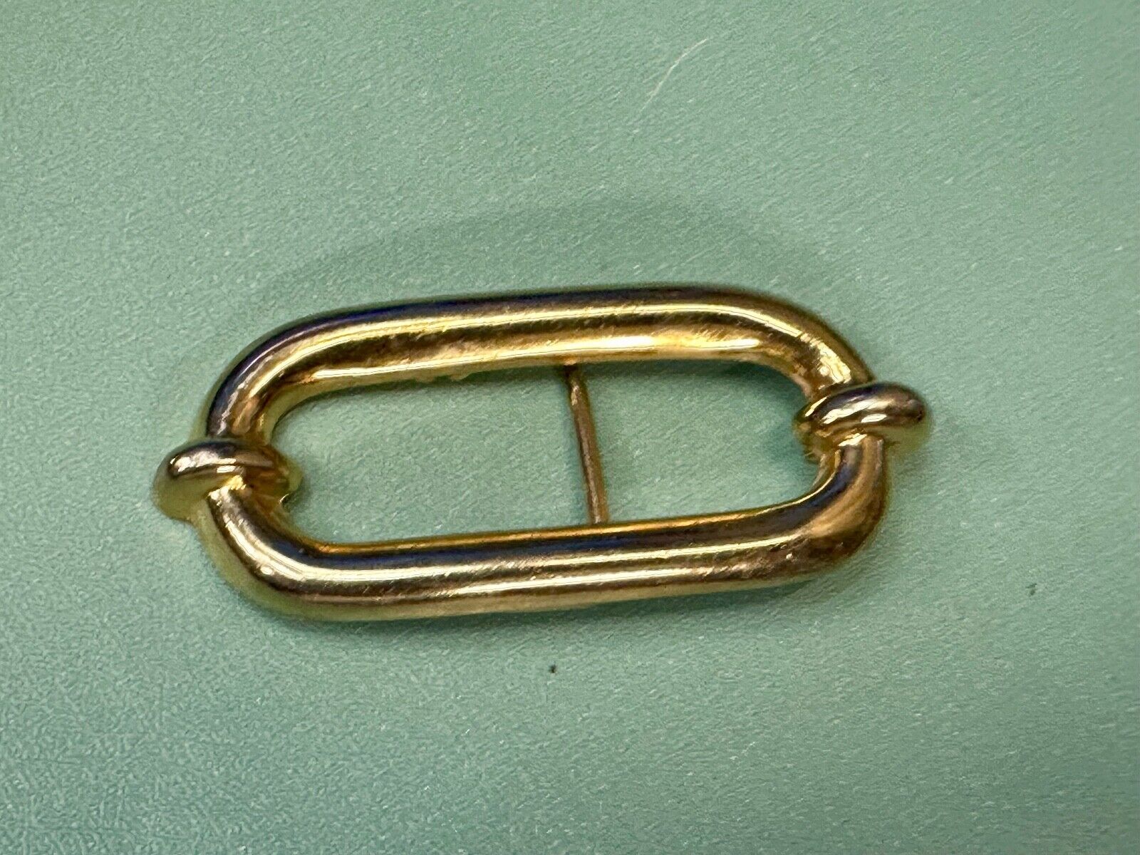 Vintage gold tone Tube Link Pattern belt buckle