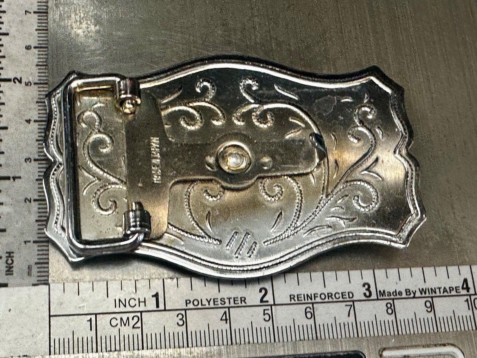 Vintage Cowboy Saddle Bronc western belt buckle Made in Japan