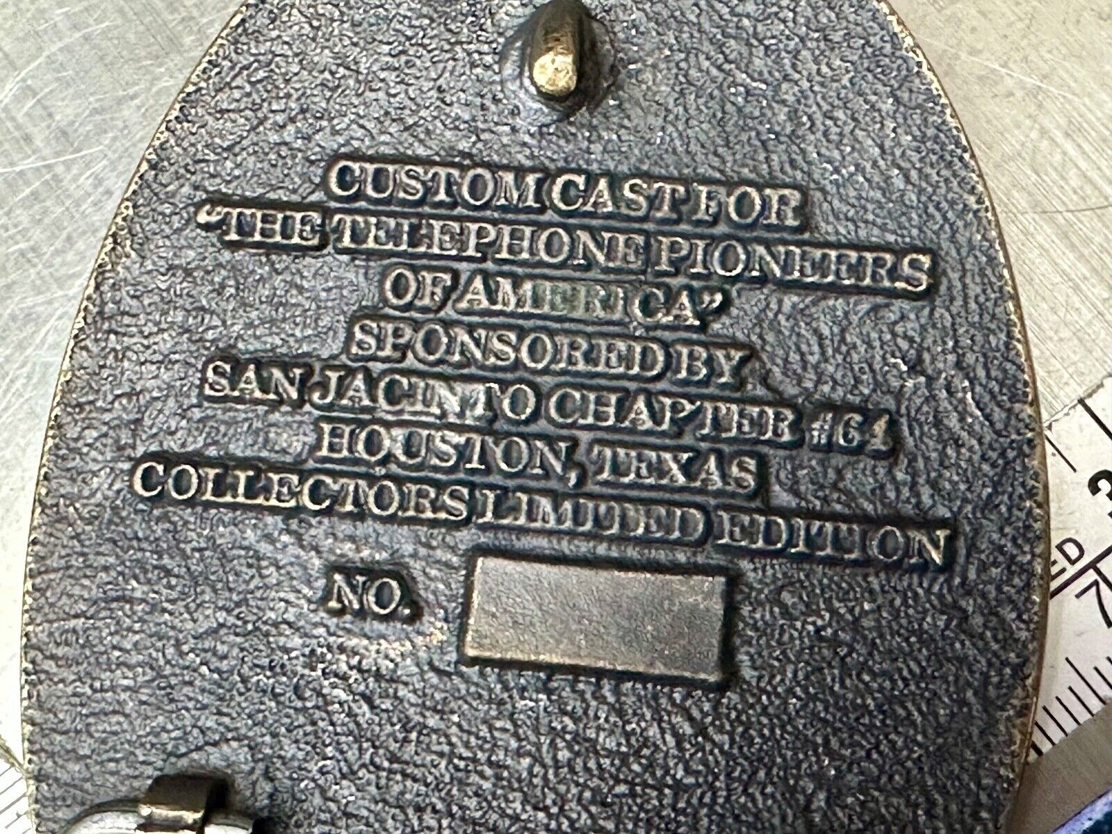 Telephone Pioneers of America TL&B Belt Buckle Fellowship Loyalty Service