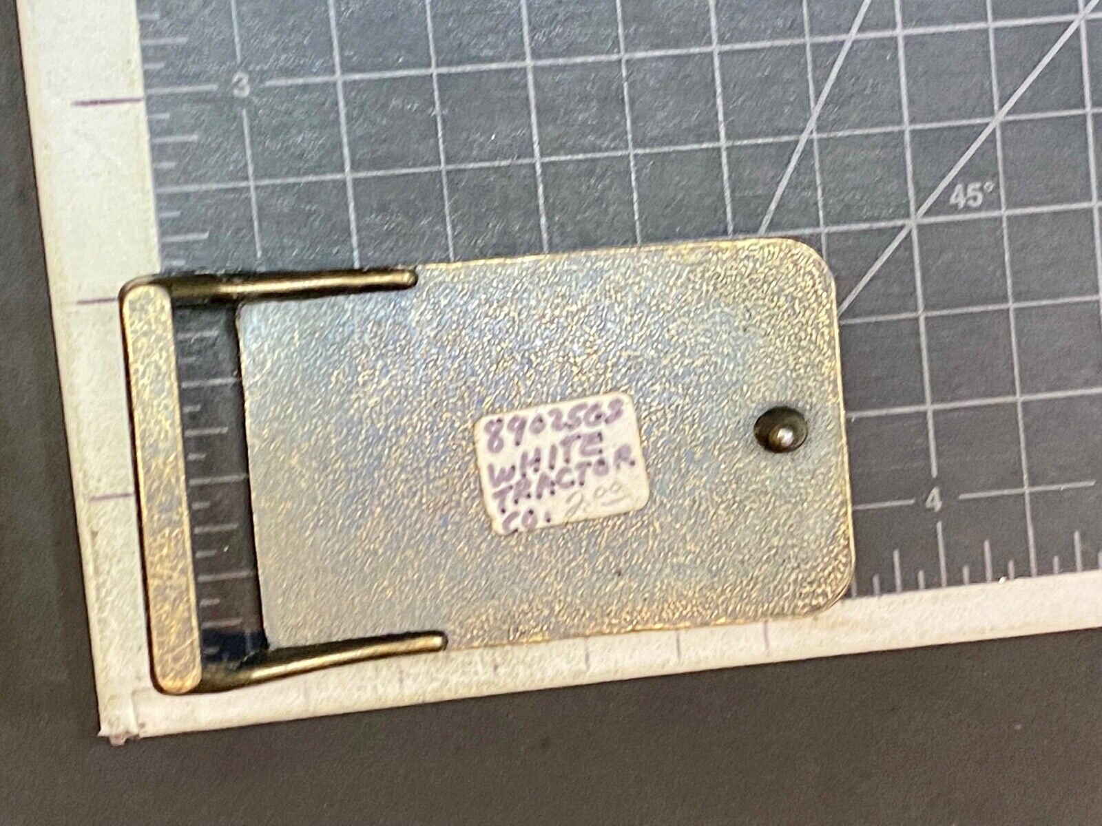 Um Genuine Parts Company Logo On Vintage Leather Belt Buckle 