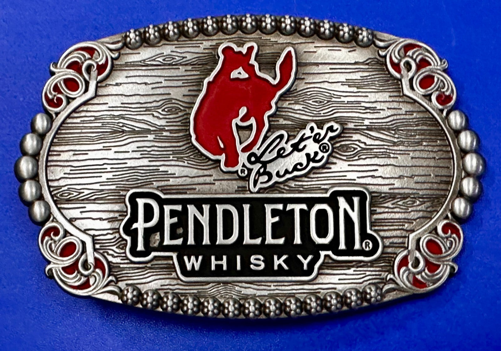 2023 Pendleton Whiskey Let'er Buck Rodeo Cowboy Montana Silversmiths Belt Buckle