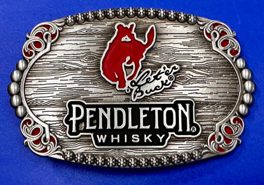 2023 Pendleton Whiskey Let'er Buck Rodeo Cowboy Montana Silversmiths Belt Buckle