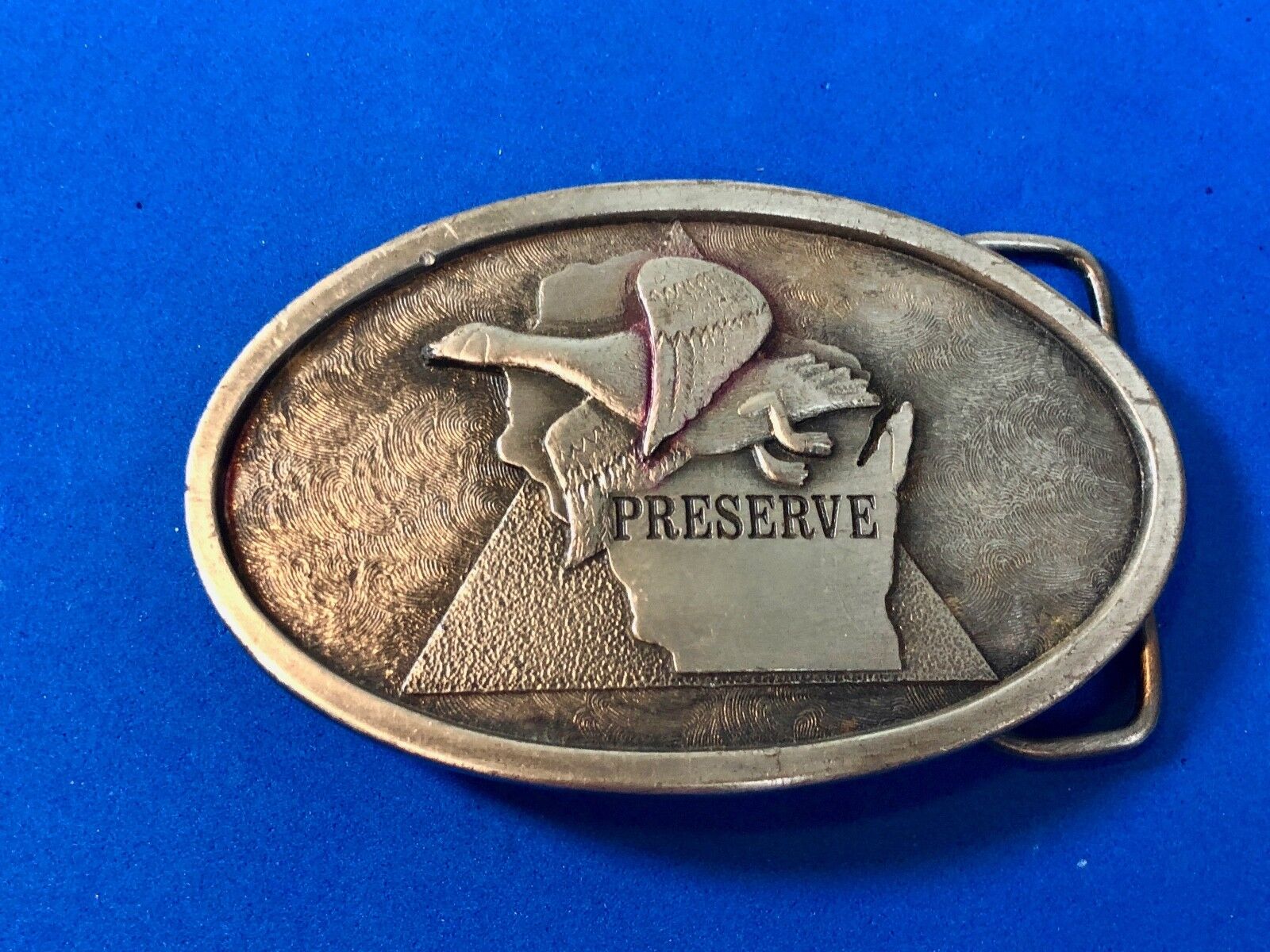 1975 Triangle Sportsmen's  club - Preserve Belt Buckle - Nature Hunting 