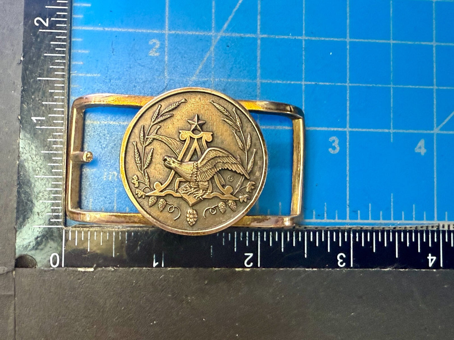 Anheuser Busch Beer Brewing Co Eagle Small Jostens Vintage Belt Buckle