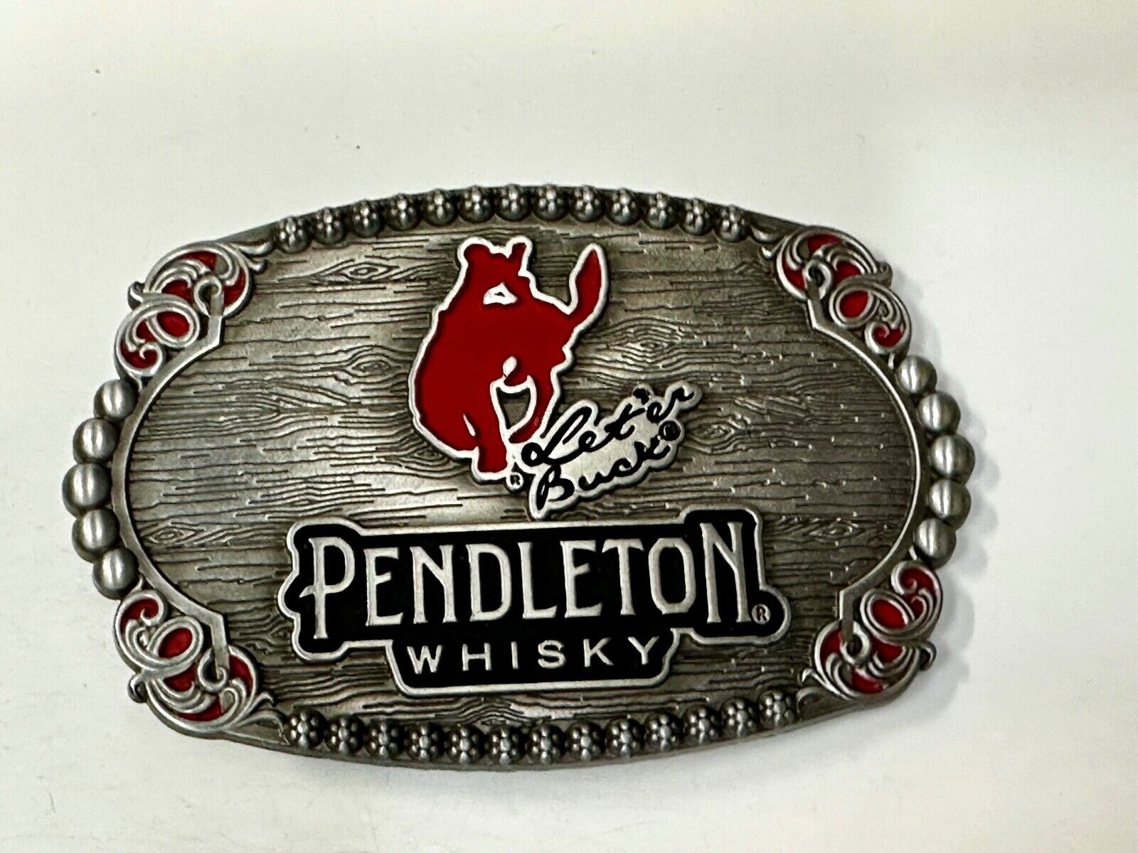 2023 PENDLETON WHISKY BRAND PROMO BELT BUCKLE MONTANA SILVERSMITHS COWBOY RODEO
