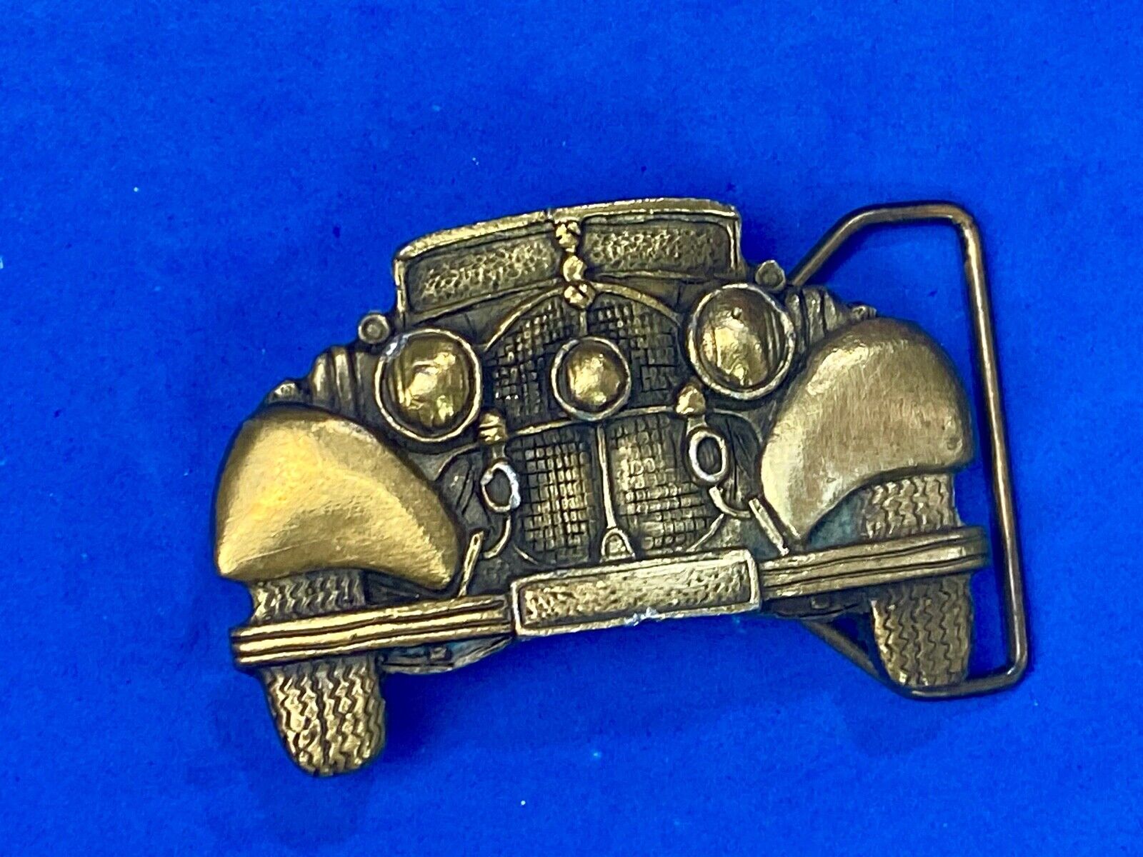 Vintage Figural Cut out Antique Car Collectors Ford? belt buckle by PPI Denver 