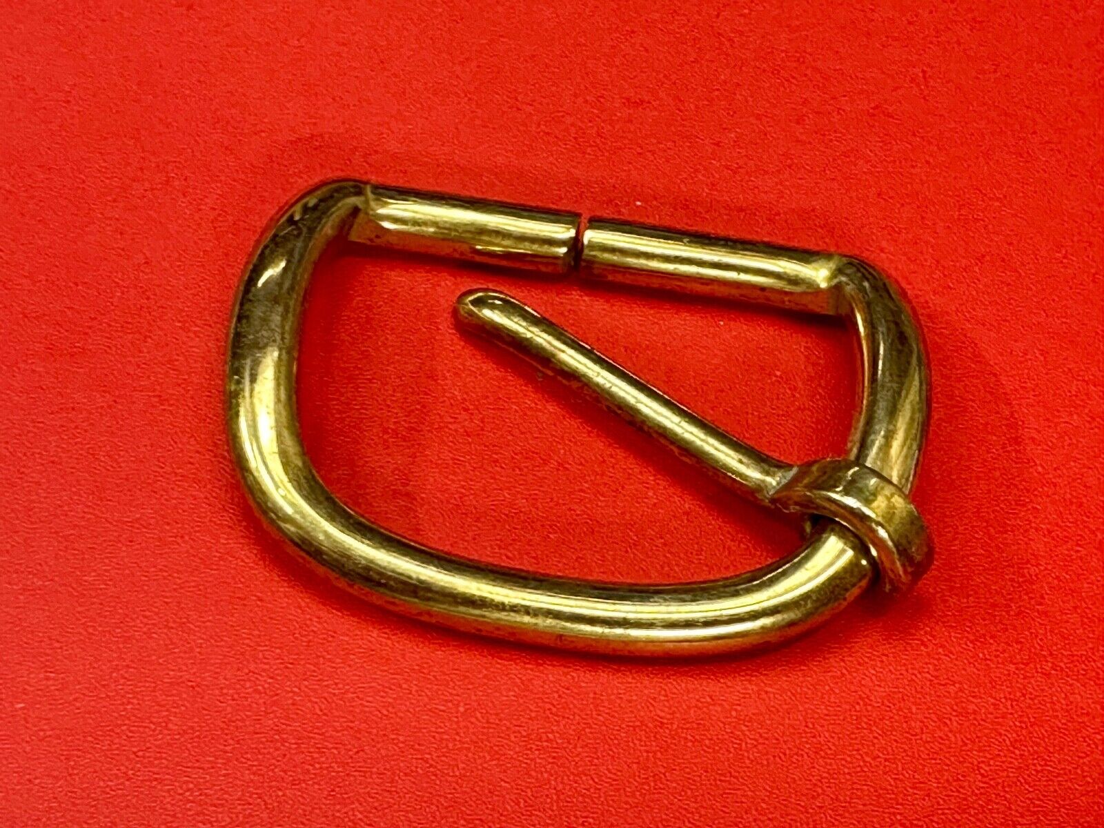 Vintage curved rectangle replacement belt buckle marked W