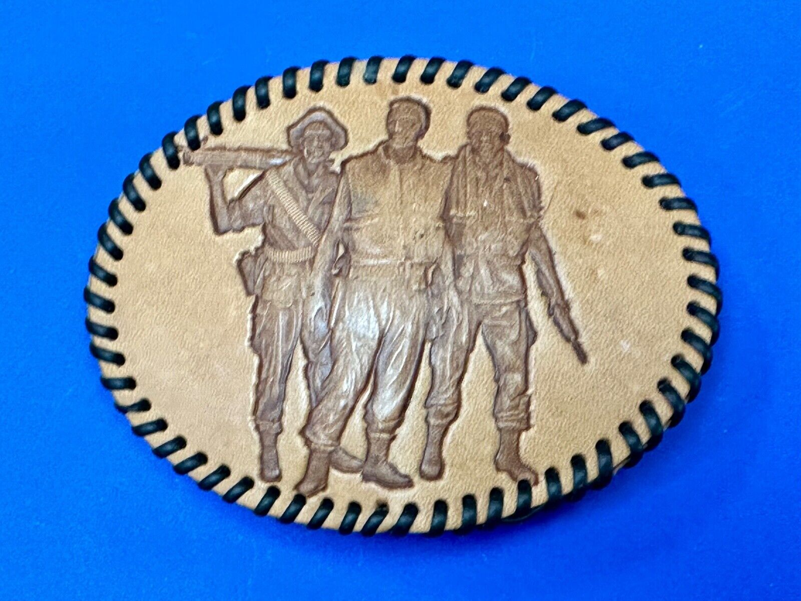 Vietnam War Remembered Military Monument Washington DC  Vtg. Leather Belt Buckle