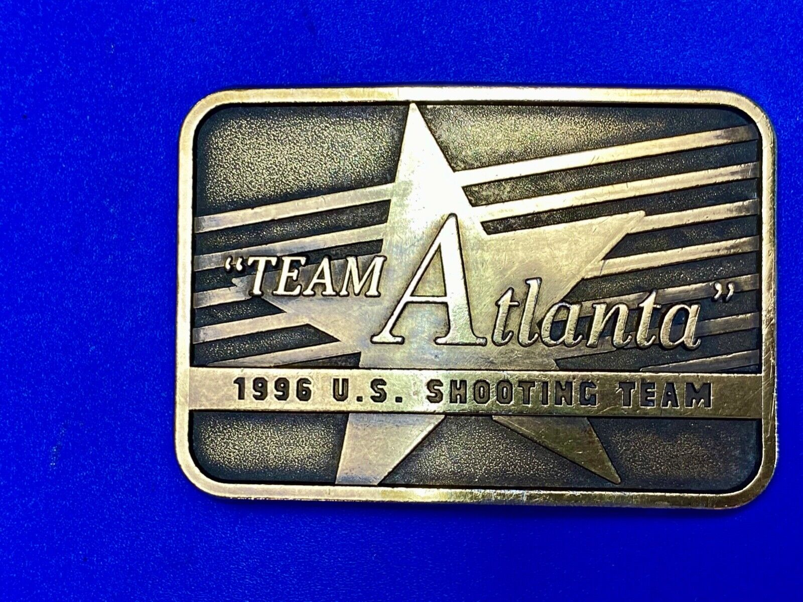 Team Atlanta 1996 U.S. Shooting Team Commemorative Vintage Belt Buckle