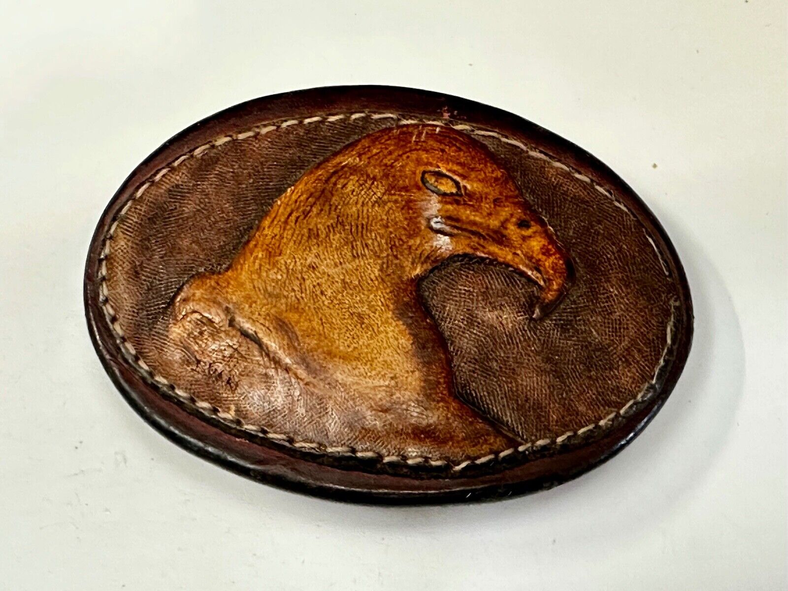 Artisan American Eagle Vintage Mixed Leather Belt Buckle