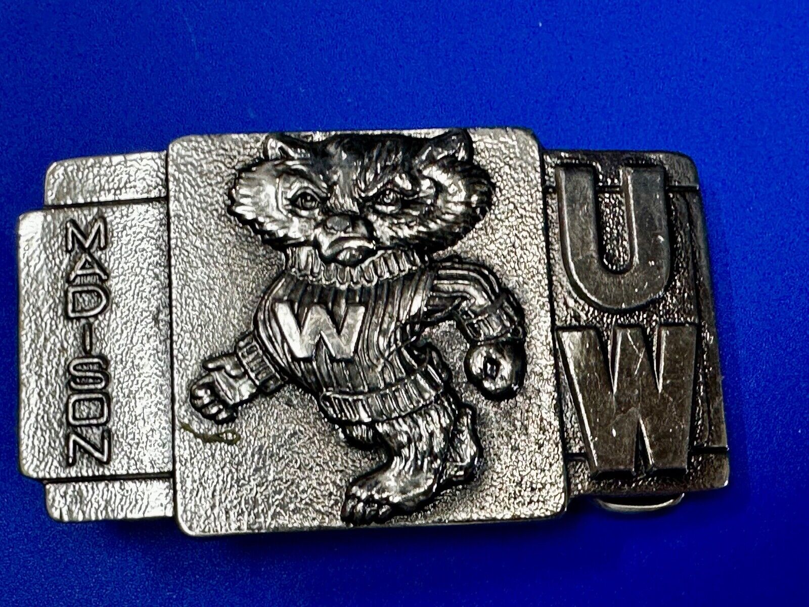 UW Badgers Belt Buckle  Mining Metallurgy Clubs University of Wisconsin Madison
