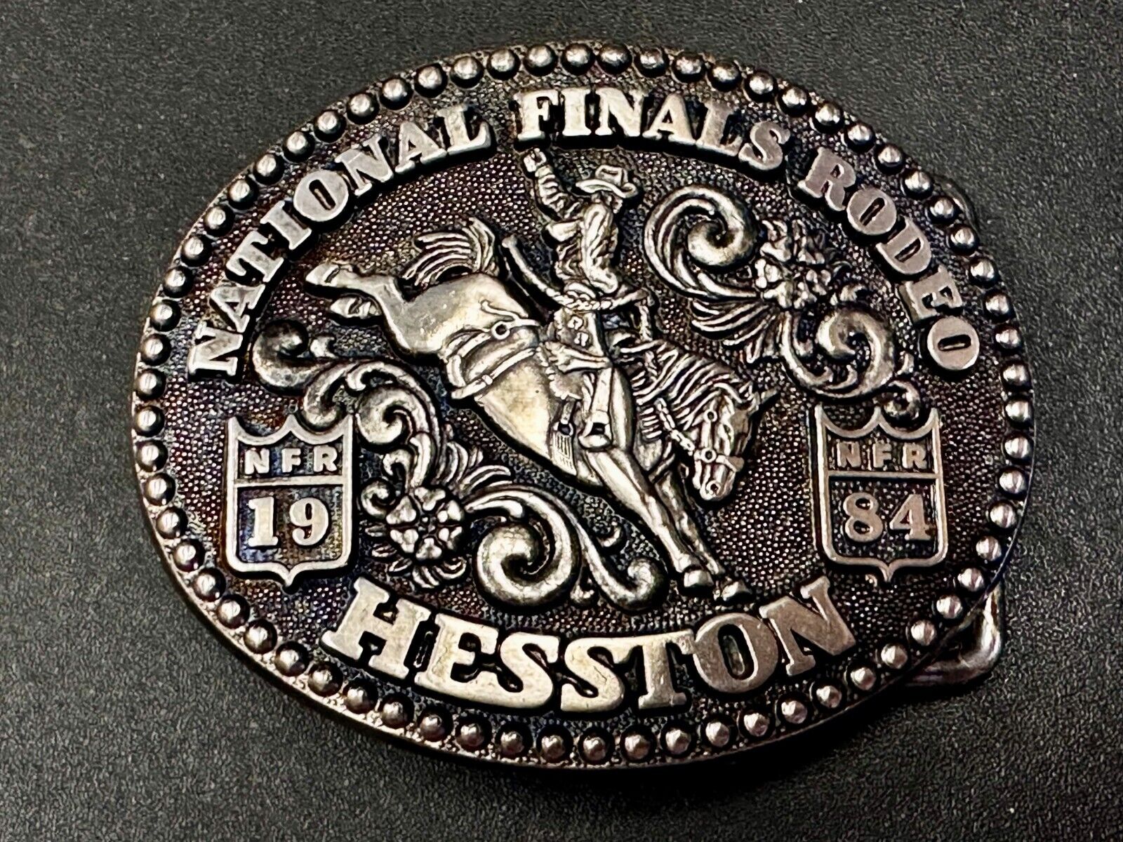 1984 Hesston NFR National Finals Rodeo YOUTH SIZE Western Collectors Belt Buckle