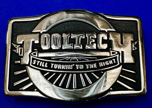 ToolTech Still Turning to the right Vtg. Anacortes Solid Brass 1984 Belt Buckle
