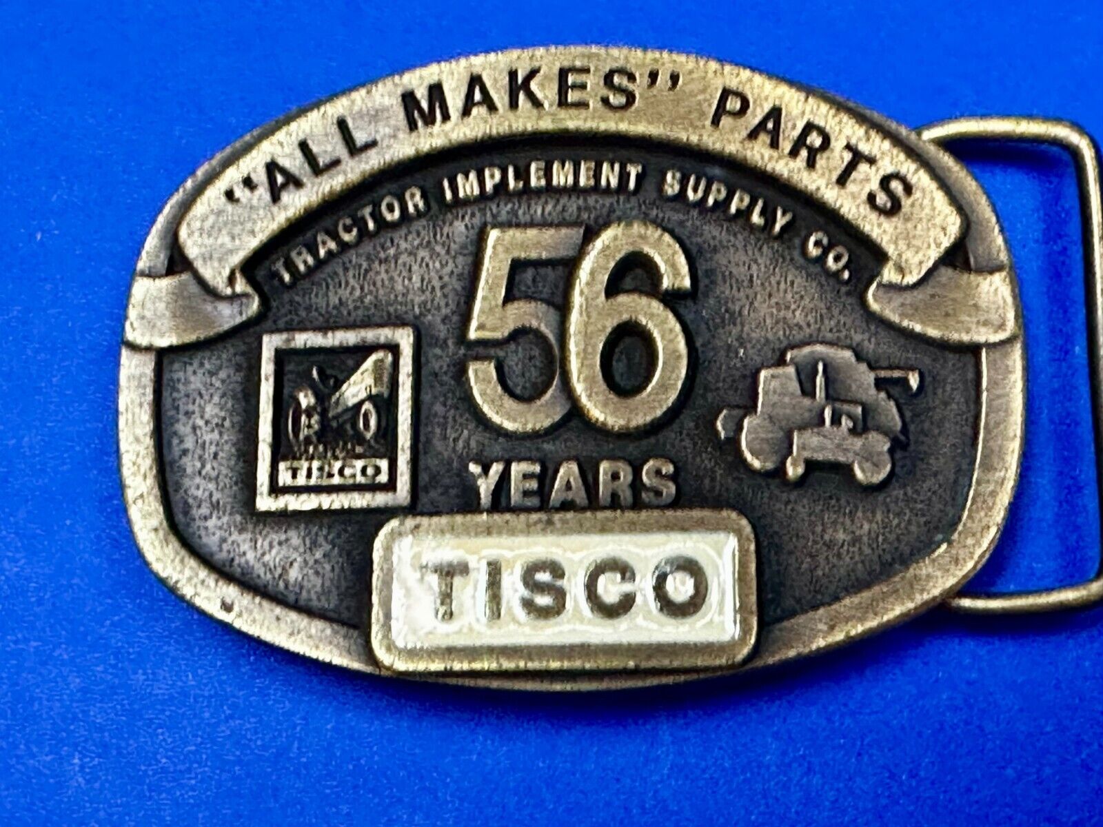 56 Years TISCO Tractor Implement Supply company NOS Belt Buckle by Speccast