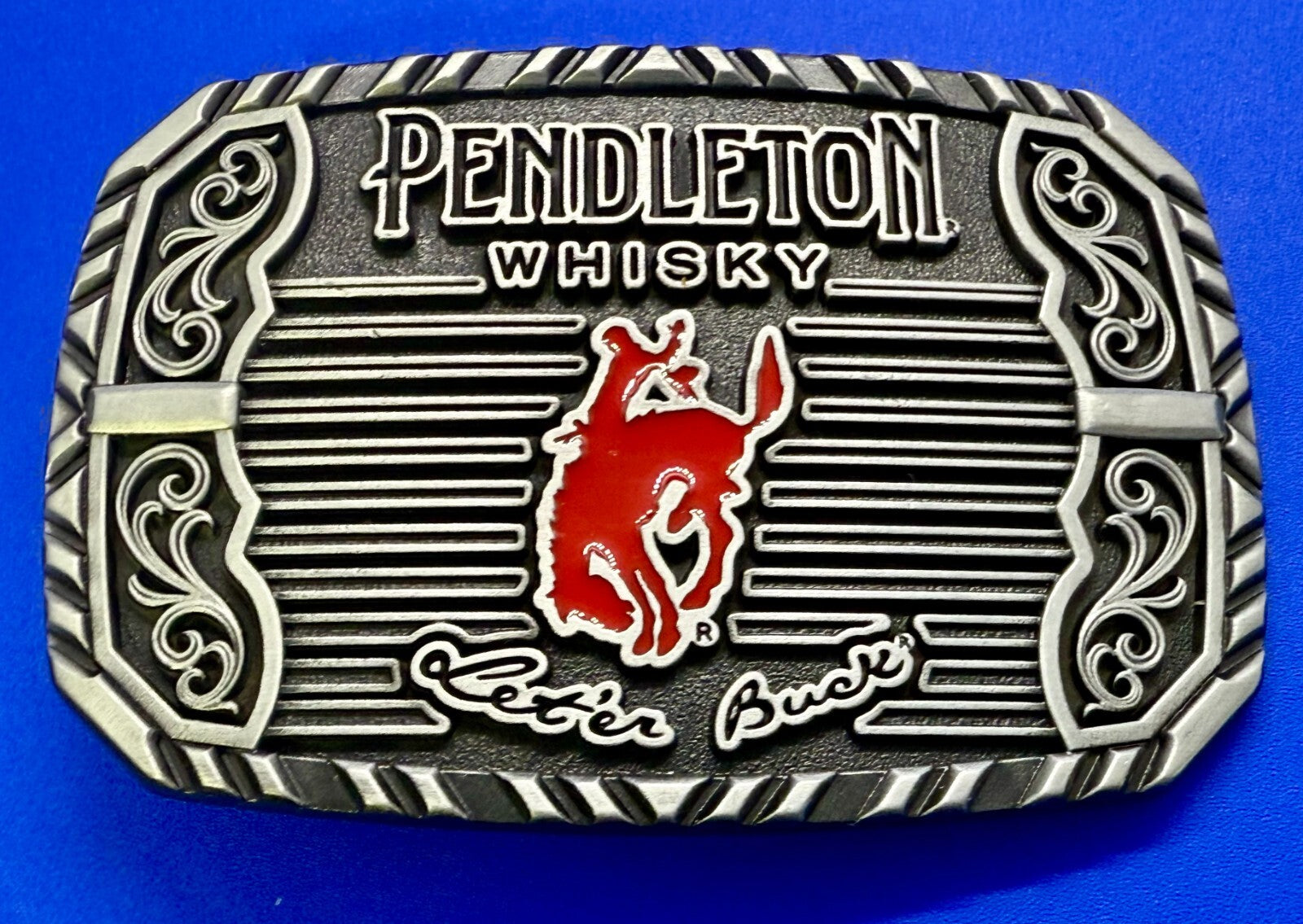 2025 Pendleton Whiskey Let'er Buck Rodeo Cowboy Montana Silversmiths Belt Buckle