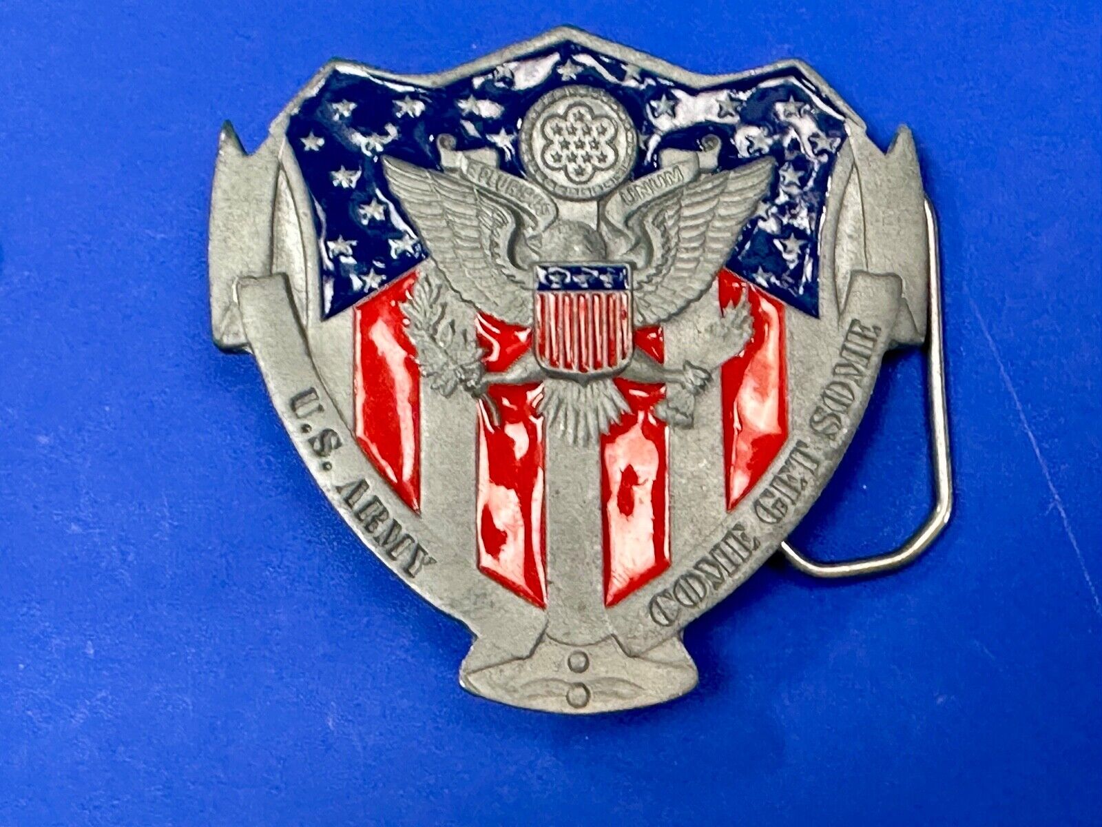 U.S. Army Patriotic America Belt Buckle Come Get Some Buckle Great American Prod