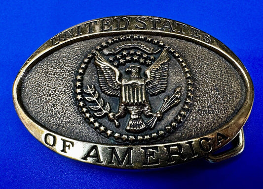United States of America Patriotic USA Heritage Mint LTD Brass Belt Buckle