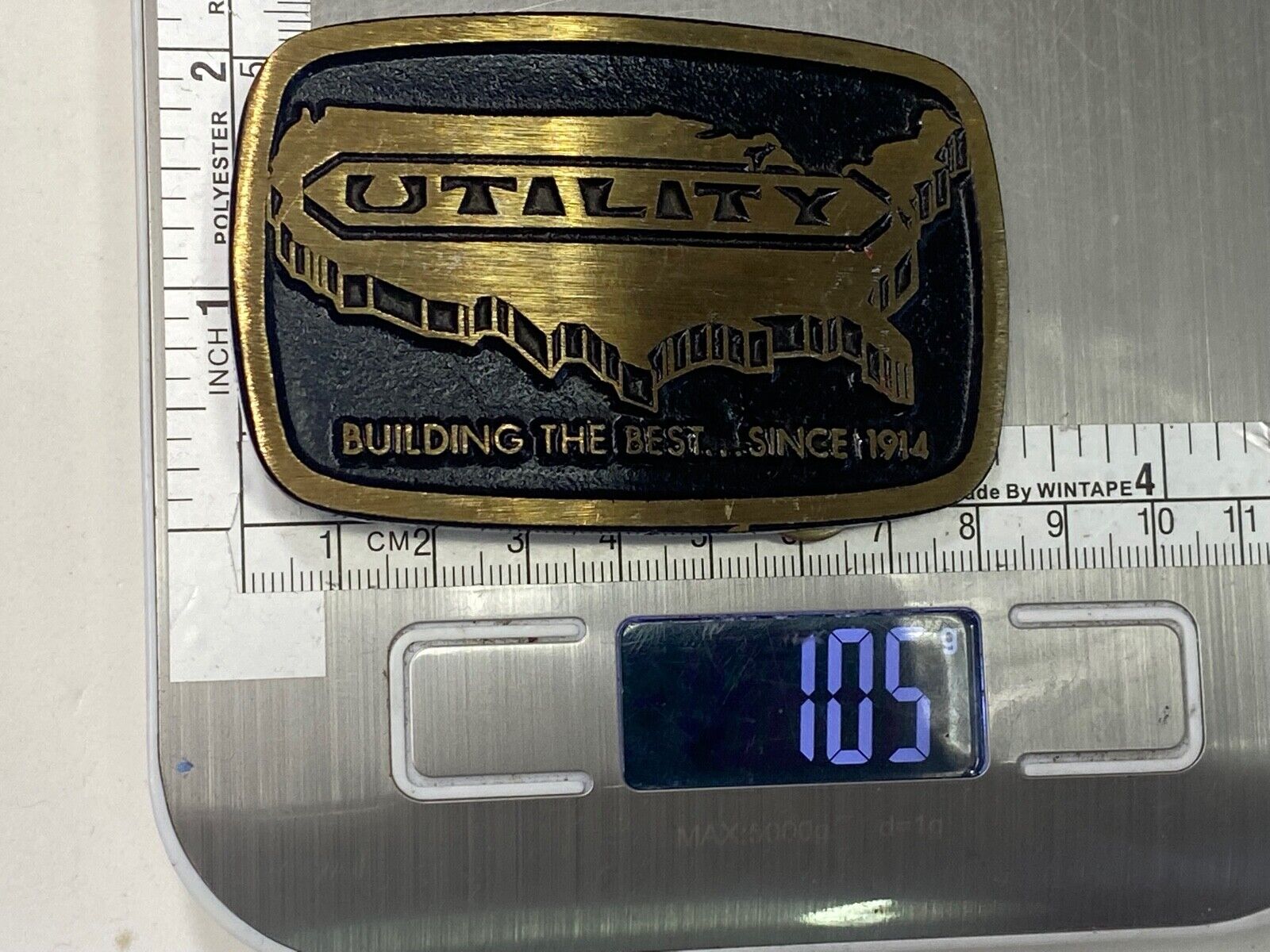 Usa Utility, Building The Best Since 1914  - Dynabuckle Solid Brass Belt Buckle 