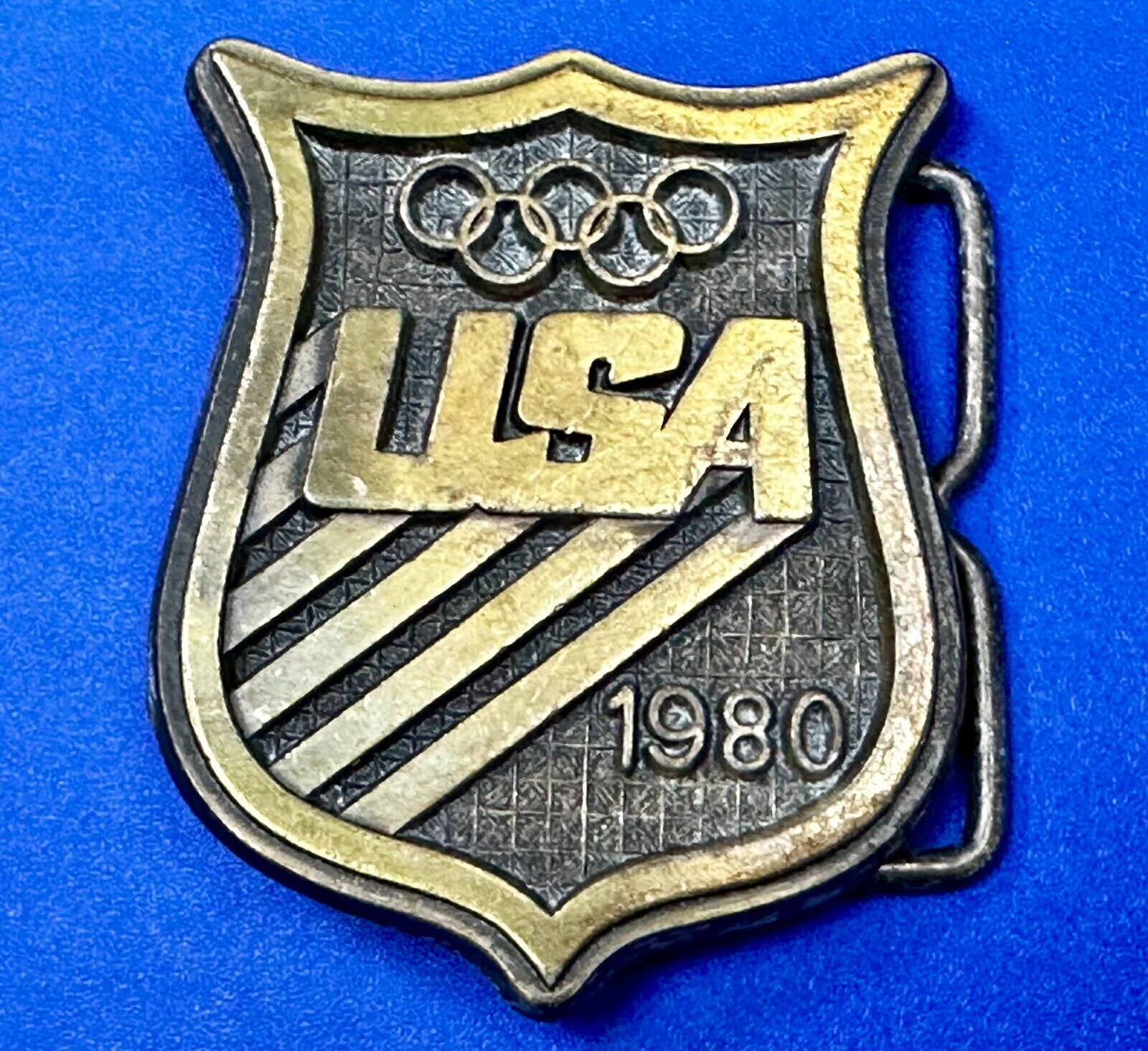 1980 USA Olympic Committee Vintage Paul Rollins Belt Buckle by RJ