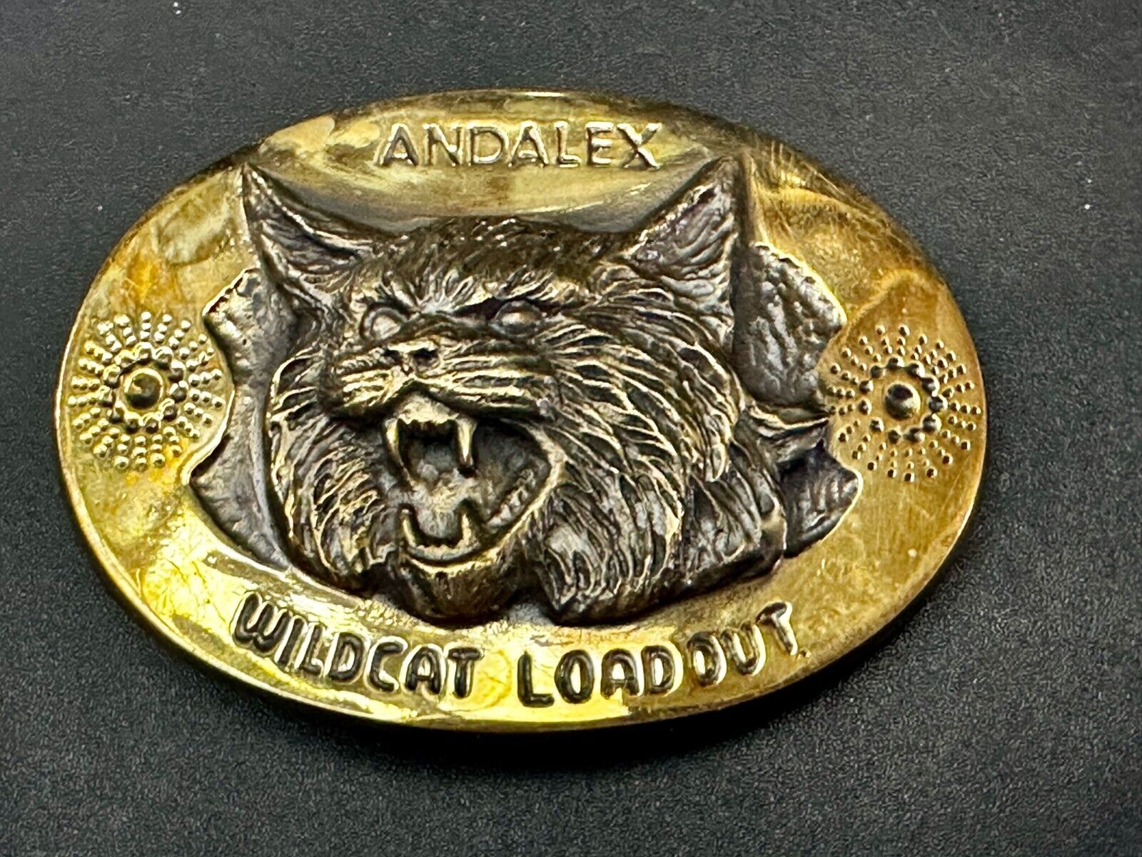 Andalex Wildcat Loadout Gold Tone Belt Buckle by Gary Phrazen
