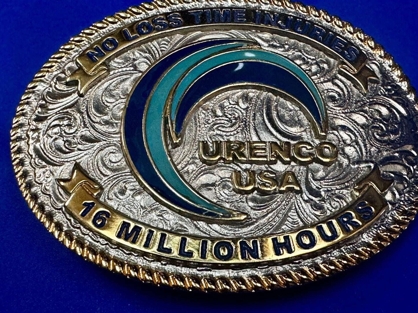 URENCO USA New Mexico  No Loss Time Injuries 16 Million Hours Belt Buckle by JIM