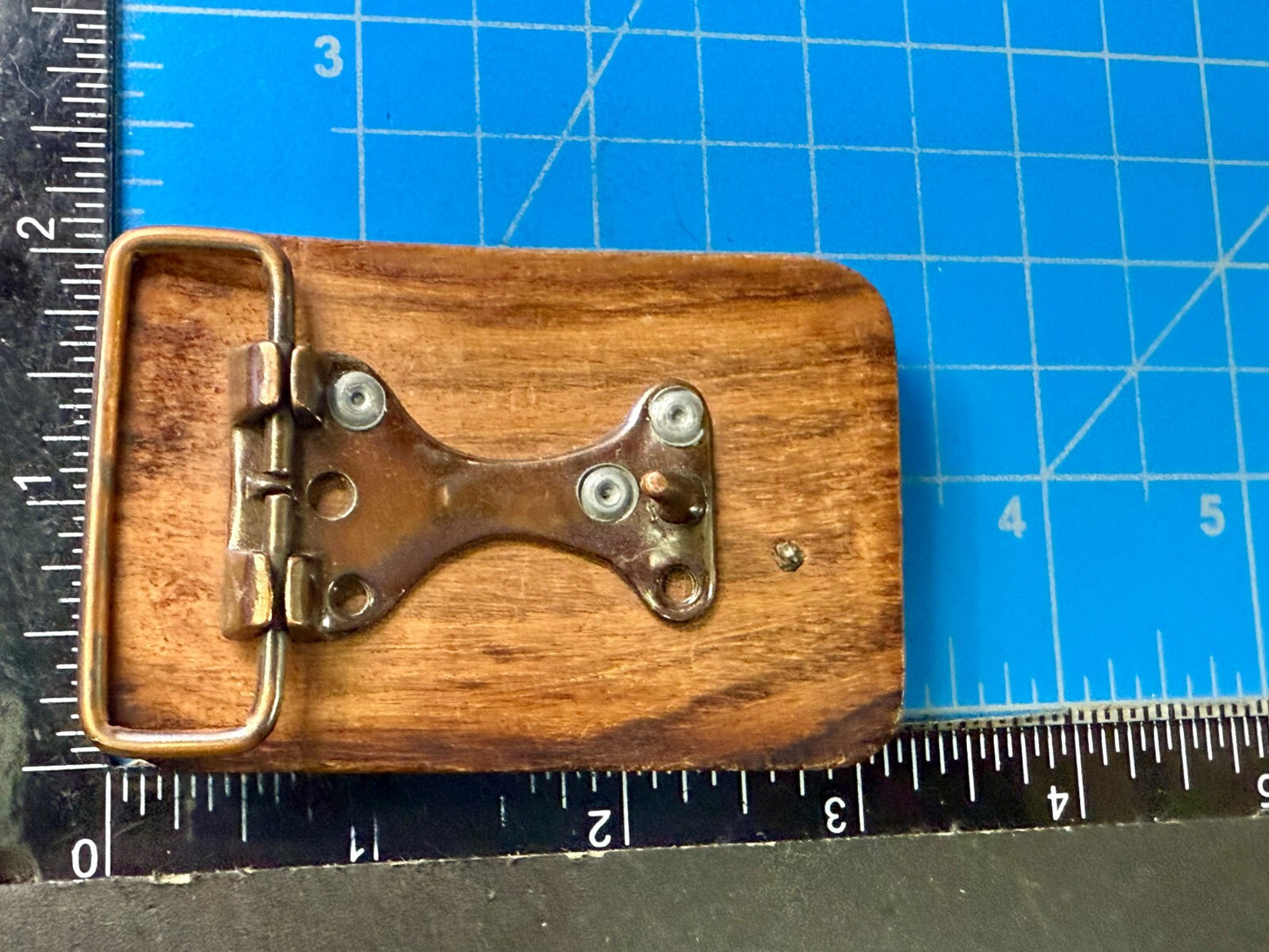 United States Liberty Bell Bicentennial 1776-1976 Commemorate Wood Belt Buckle