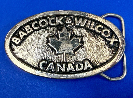BABCOCK & WILCOX CANADA Clean Energy Com. Silver Tone Commemorative Belt Buckle