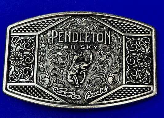 2022 Pendleton Whisky Let'er Buck Montana Silversmith Rodeo Cowboys Belt Buckle