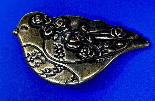 Bird Dove Shaped Cutout Figure Brass Tone Belt Buckle by Relic