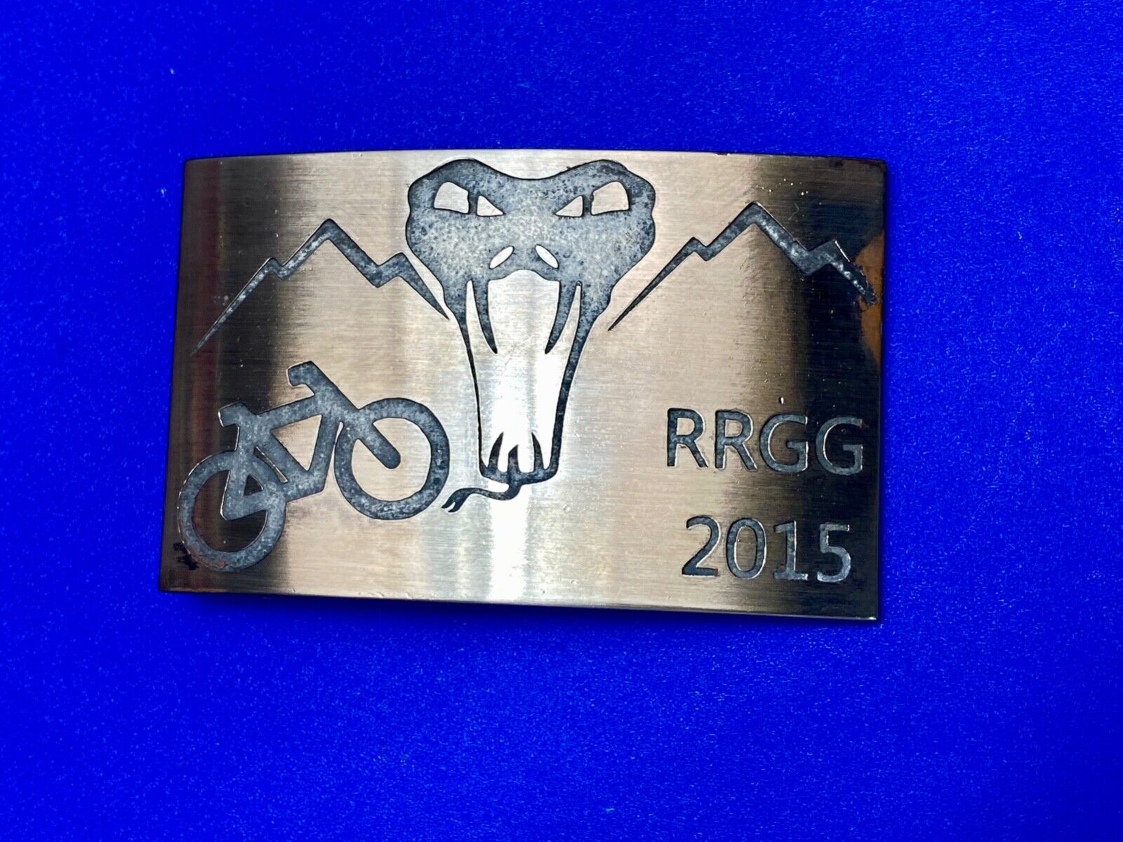 Used 2015 RRGG Mountain Bike Belt Buckle Viper  Event Trail Ride Race BMX Run