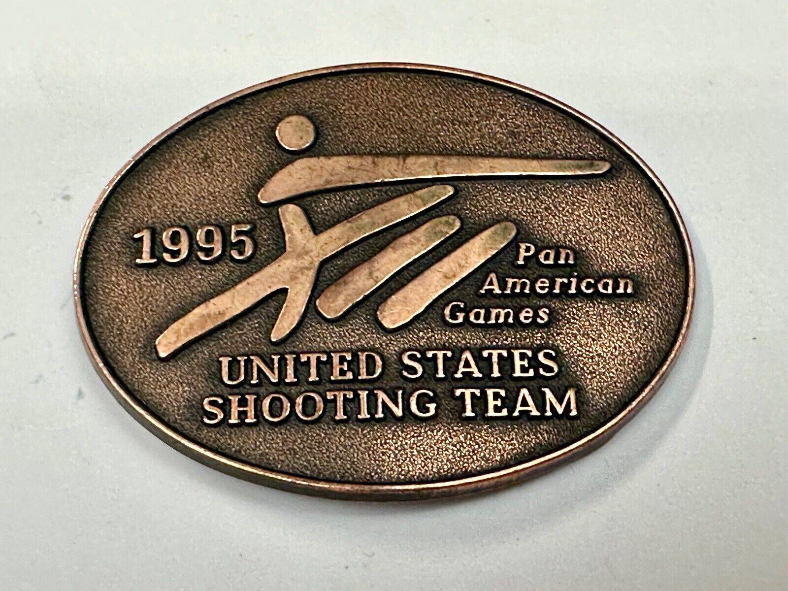 1995 United States Shooting Team Pan American Games PanAm belt buckle