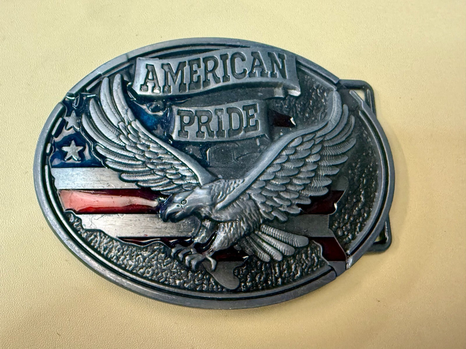 American Pride - Patriotic USA United States Flag and Eagle Belt Buckle