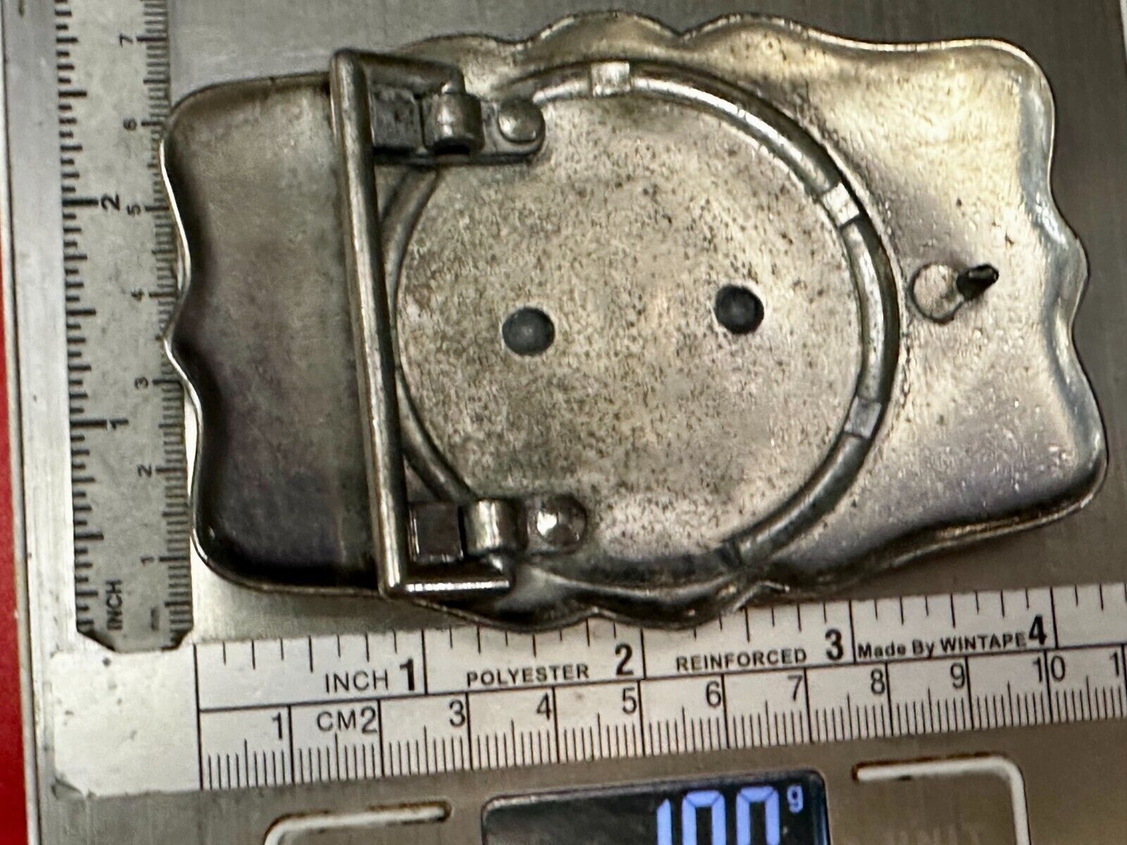 Texas State - Large Centerpiece Ornate Silver Tone Vintage Belt Buckle