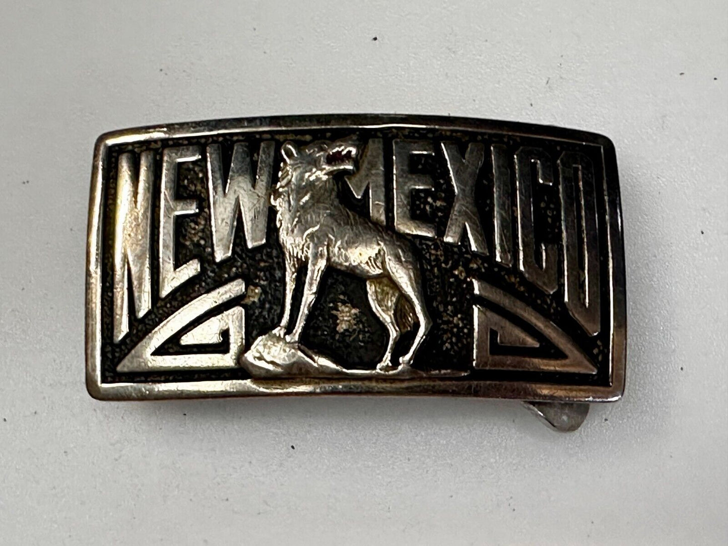 University Of New Mexico Lobo Antique 1940'S Robbins Co Attleboro Belt Buckle