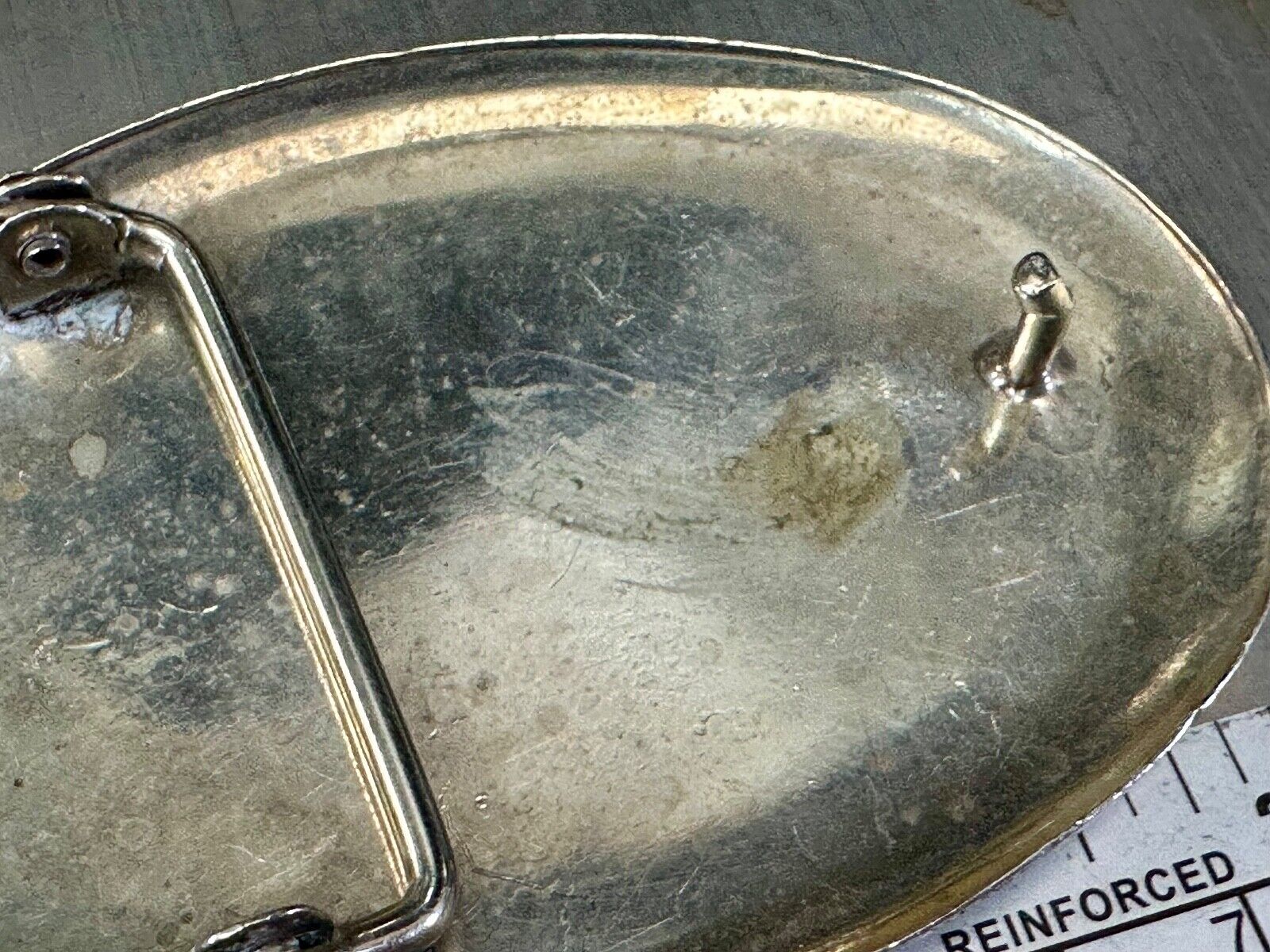 Flying Diving Hunting Patriotic EAGLE on Western two tone oval belt buckle