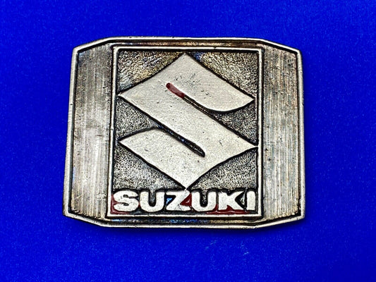SUZUKI  MOTORCYCLE COMMEMORATIVE METAL BELT BUCKLE
