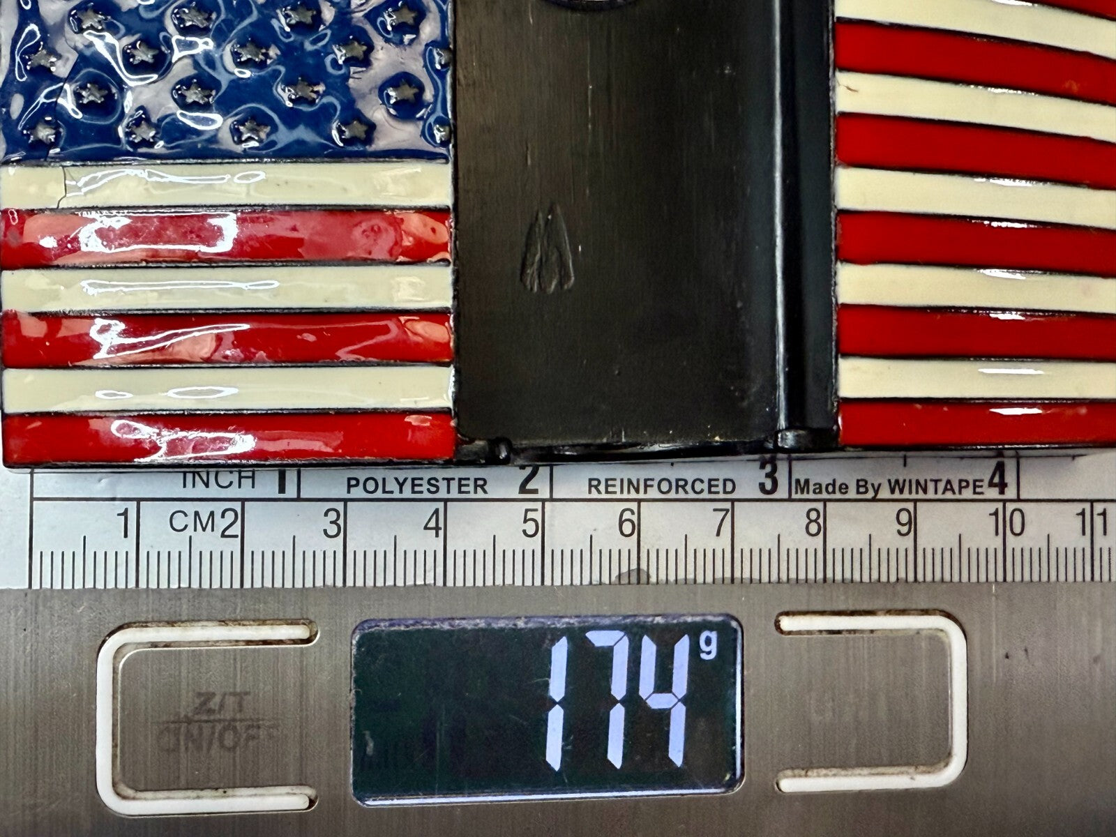 United States of America US Flag Bald Eagle Patriotic Belt Buckle Lighter Holder