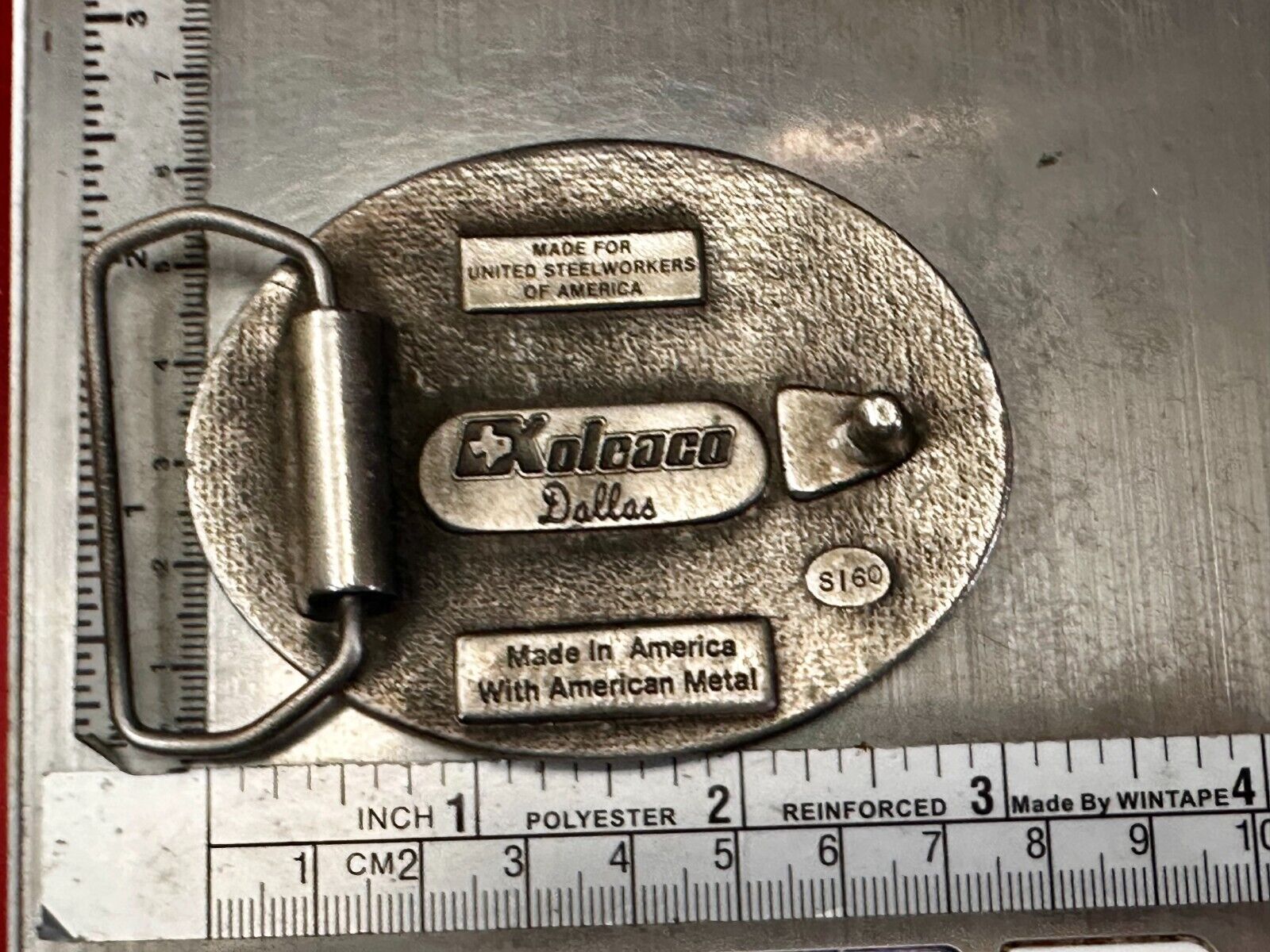 United Steel Workers of America Union Made AFL CIO Belt Buckle Koleaco S160