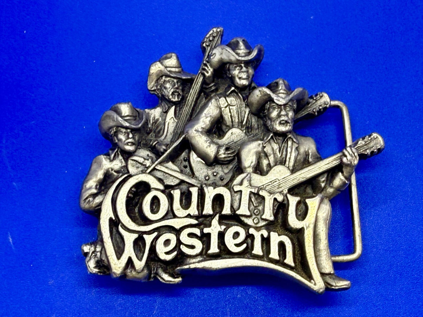 American Country Western Music Musician Vintage 1980 Bergamot Belt Buckle