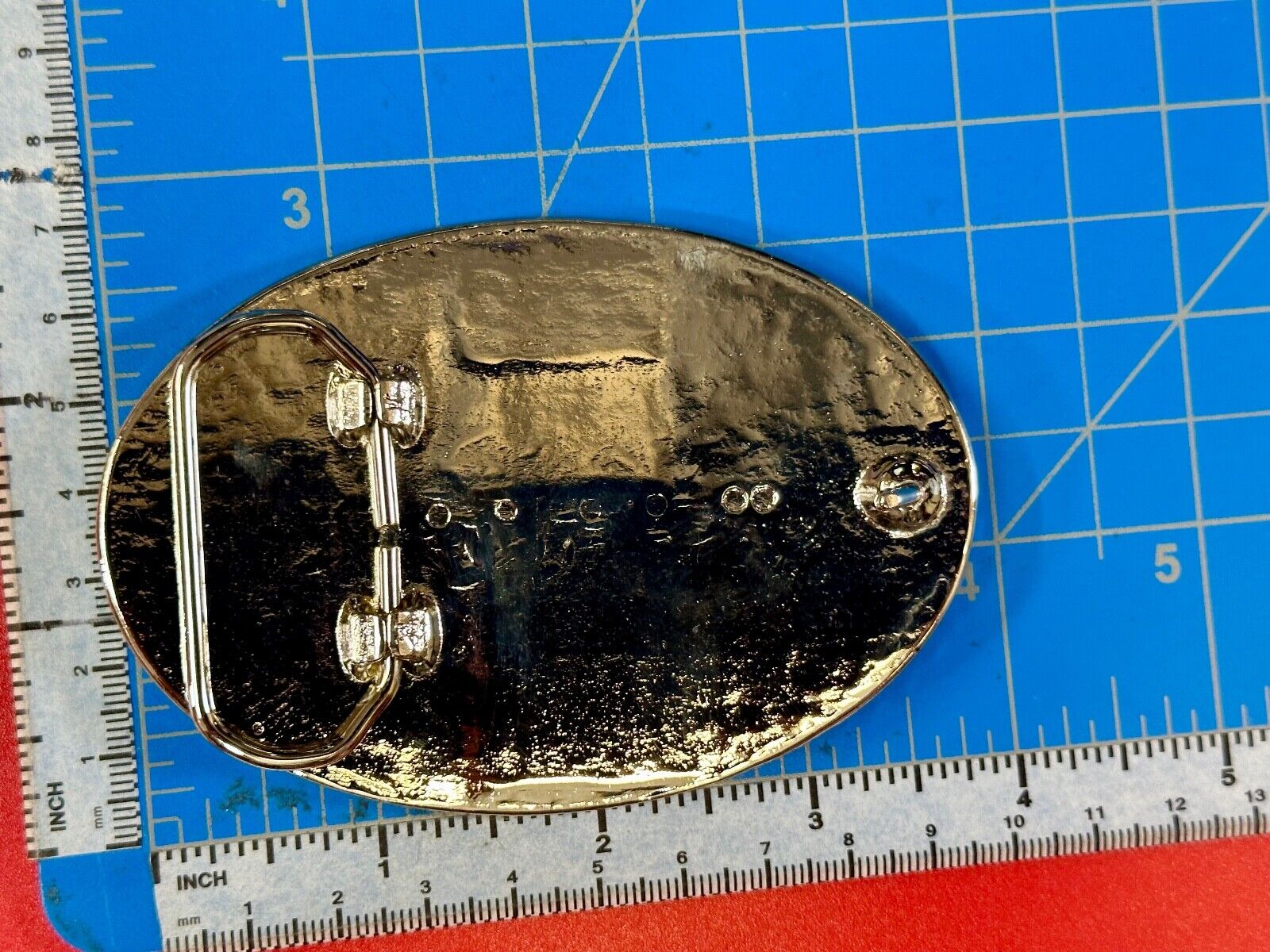 4" wide western silver tone NOS belt buckle your craft project or to wear!
