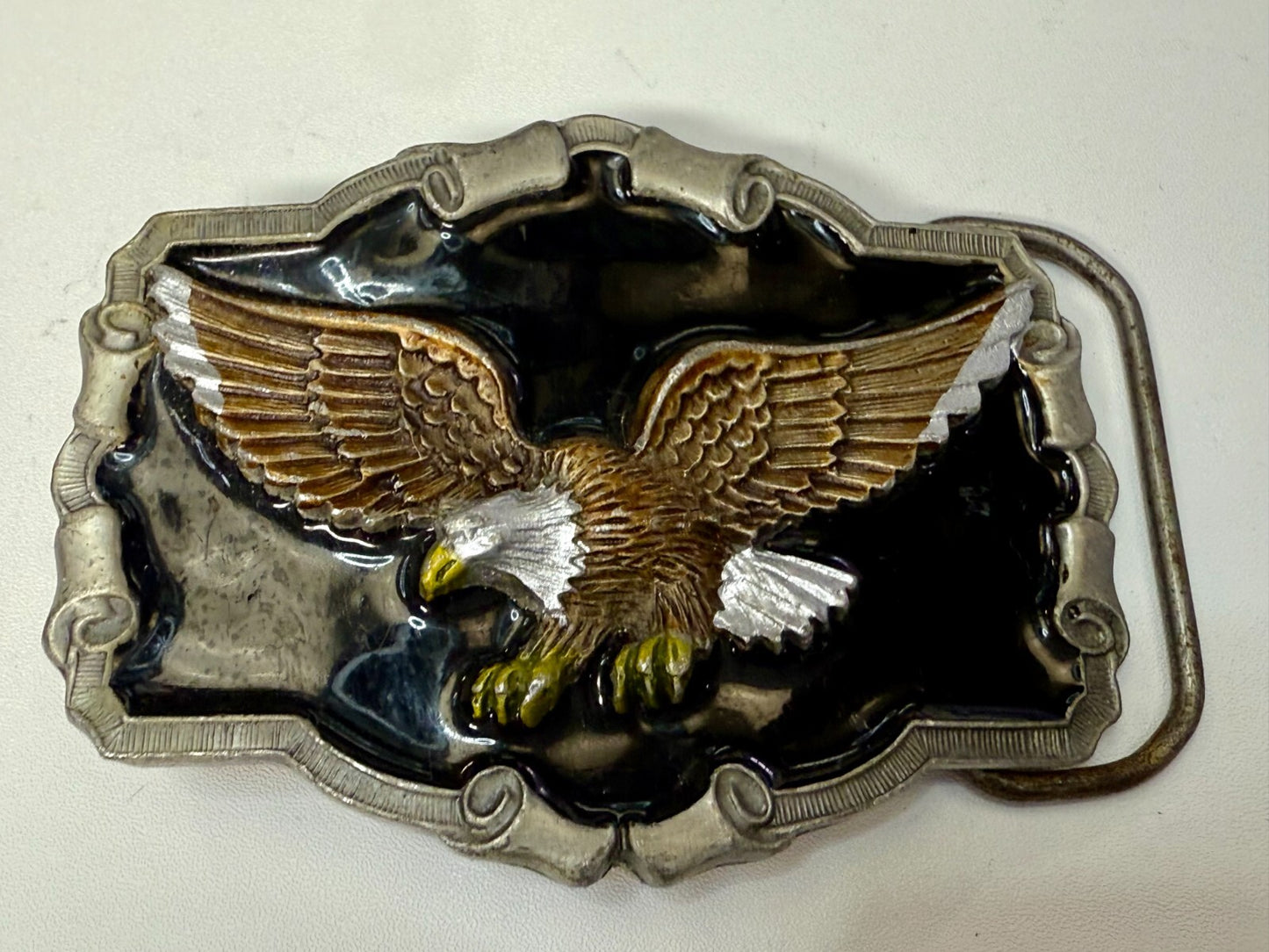 American Eagle Western Framed Patriotic Great American Products 90's Belt Buckle