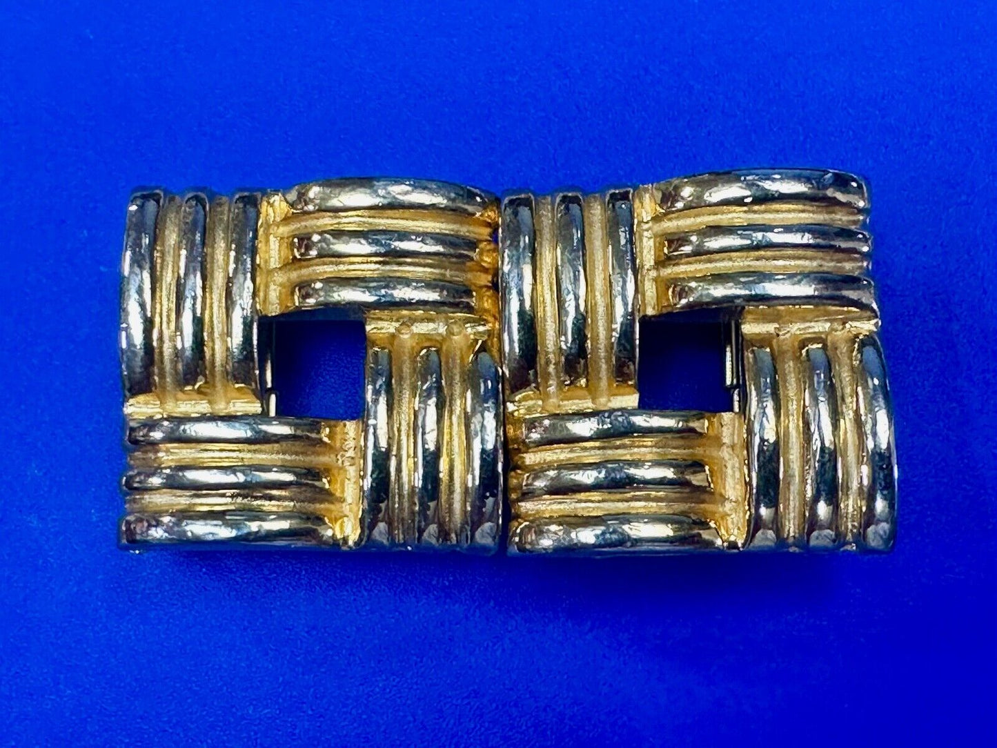 Two piece interconnecting vintage belt buckle by Dotty Smith