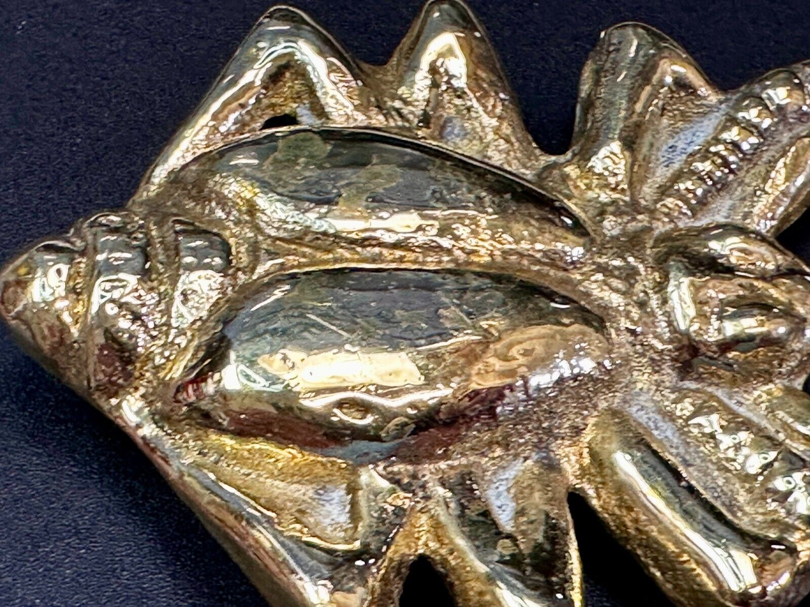 Unique Cricket Bug Insects Gold Tone Vintage Figural Hippy Vibe Belt Buckle