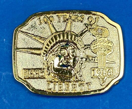 1886-1986 100 Years Of Liberty Statue Of Liberty Belt Buckle Patriotic America