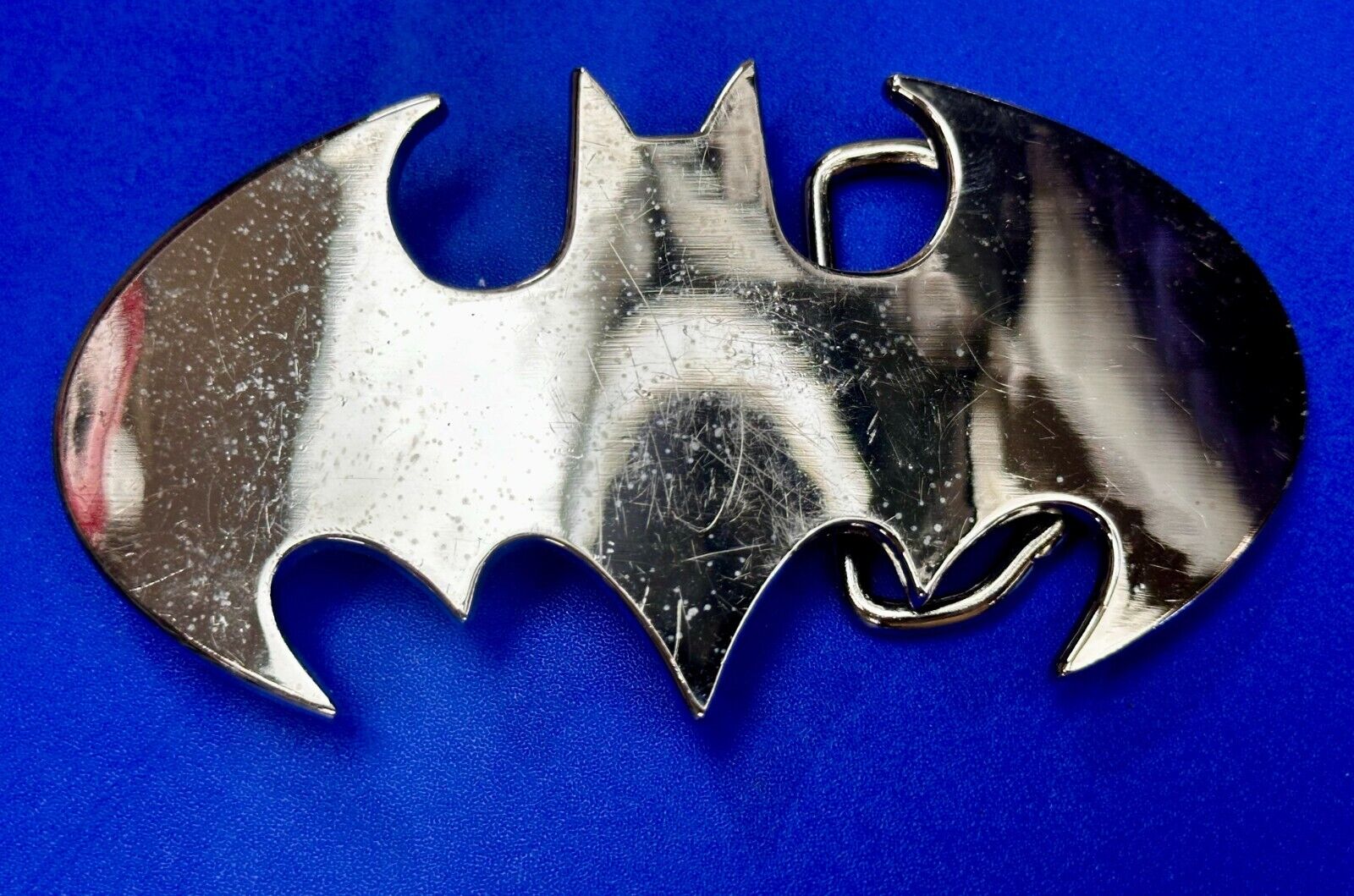 Batman Bat Wing Classic Logo Cutout Silver Color Reflective Cpga Belt Buckle