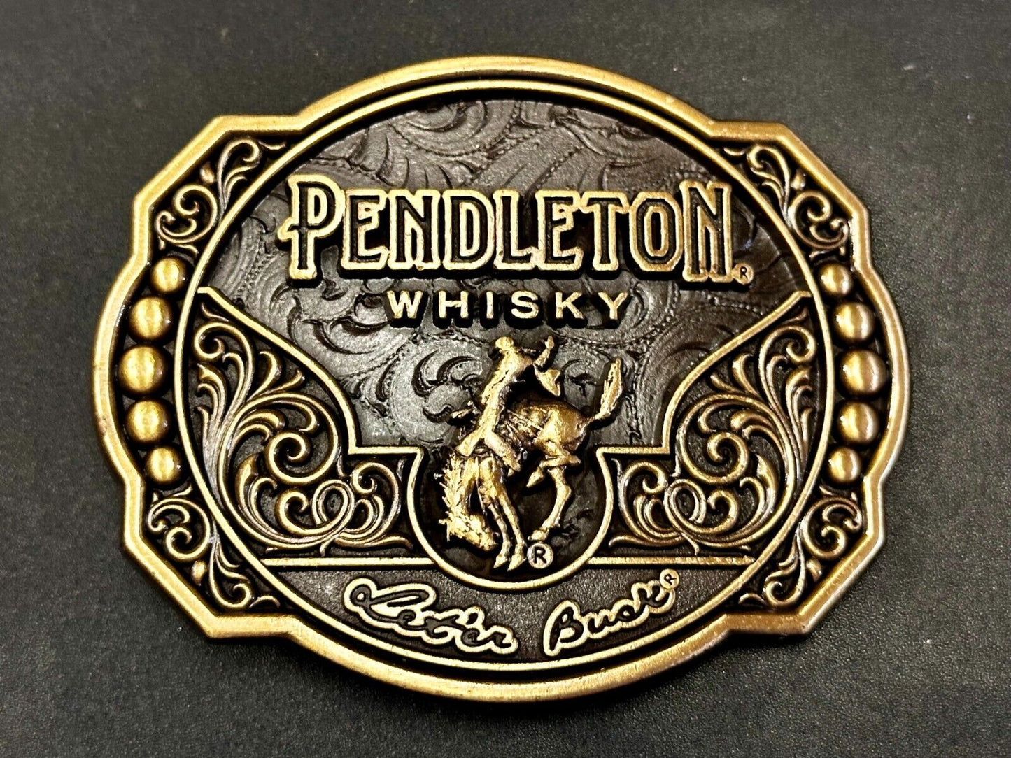 2024 Pendleton Whiskey Leter Buck Rodeo Cowboys Montana Silversmiths Belt Buckle