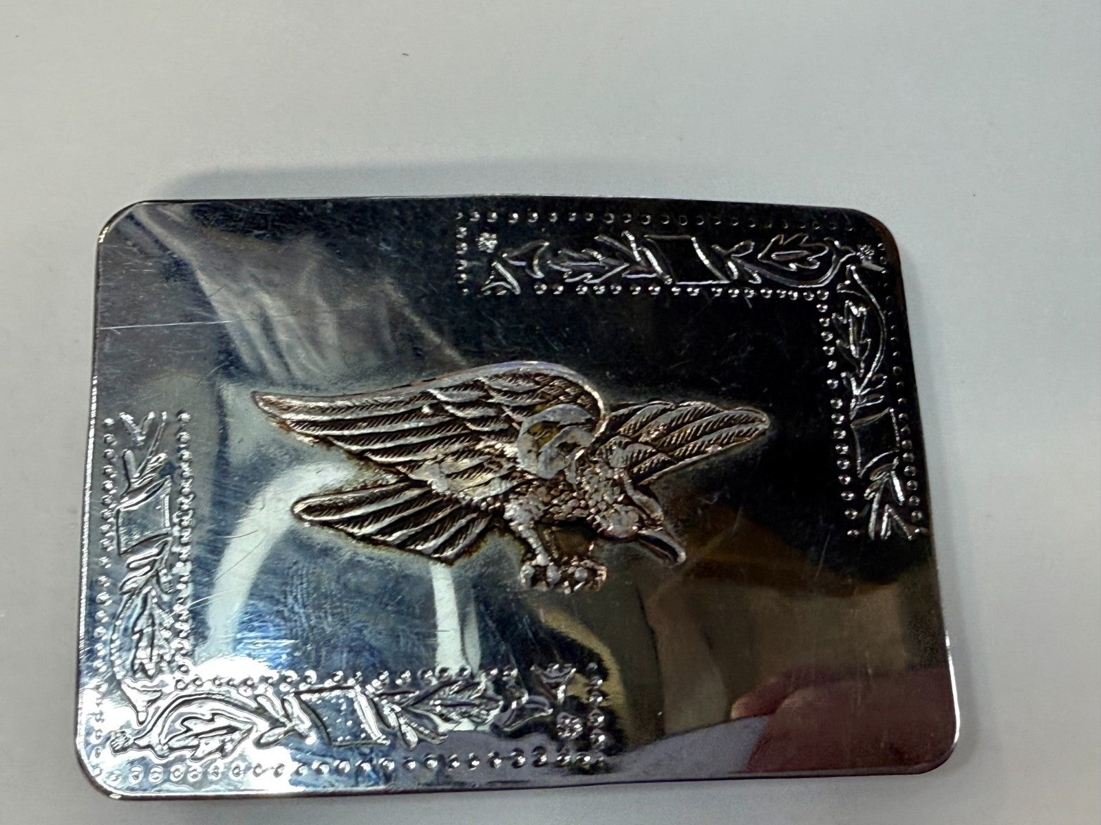 American Eagle Flying Diving Hunting Two Tone Mirrored Western Style Belt Buckle