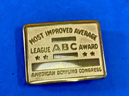 Abc American Bowling Congress  Belt Buckle - Most Improved League Award 