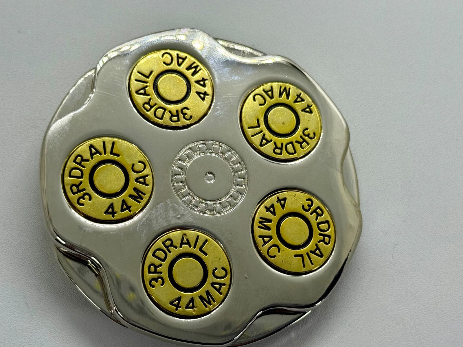 3RDRAIL Magnum 44 Revolver Gun Shell Bullet Moving Collectors Belt Buckle